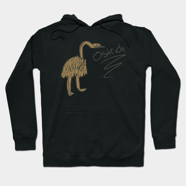 Ostrich Hoodie by Electric Mermaid